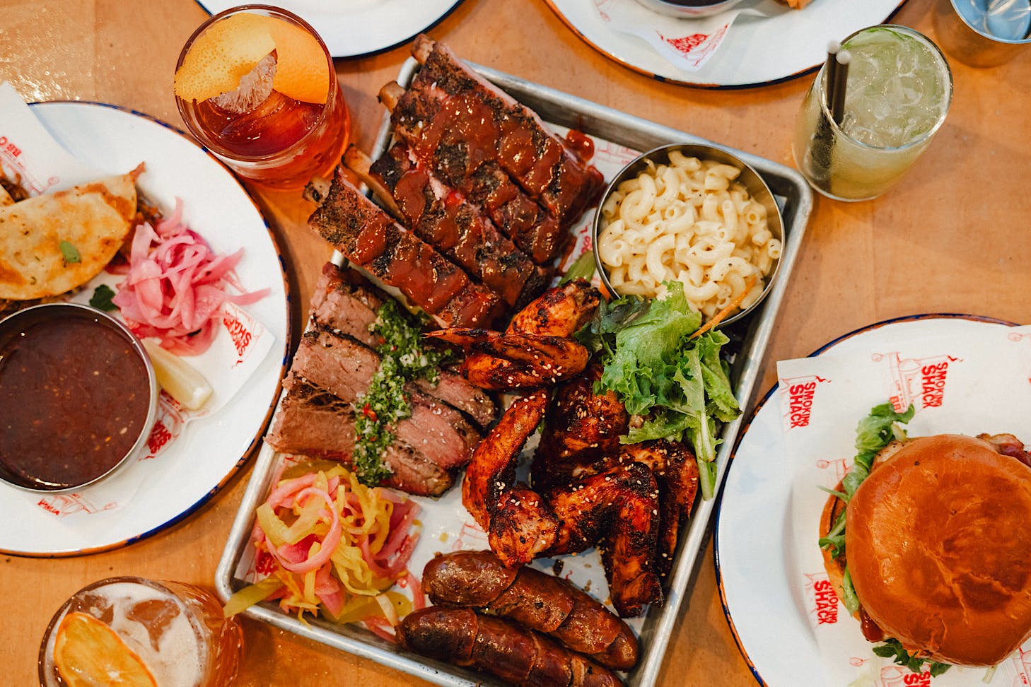 A massive platter of meat at Smoking Shack, one of the best places to eat in Auckland on a Sunday.